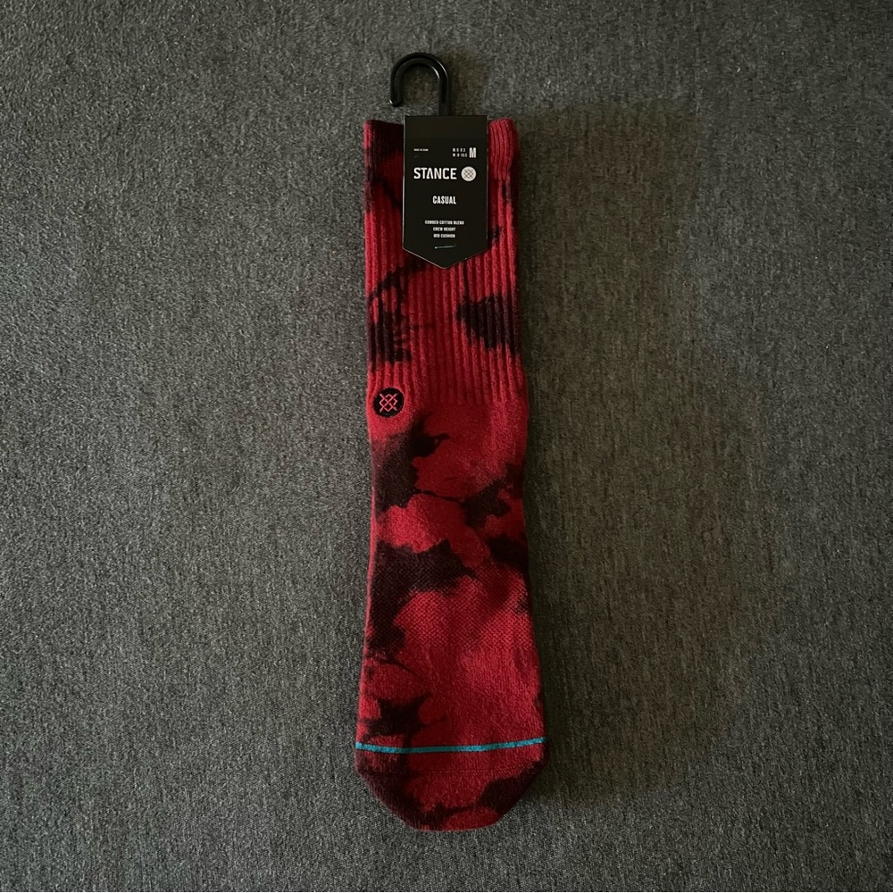 Stance Red Tie-Dye Crew Socks